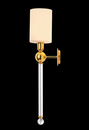 Бра Crystal Lux MIRABELLA AP1 GOLD/WHITE фото 3