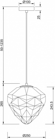 Подвесной светильник Globo P053PL-01BL фото 2