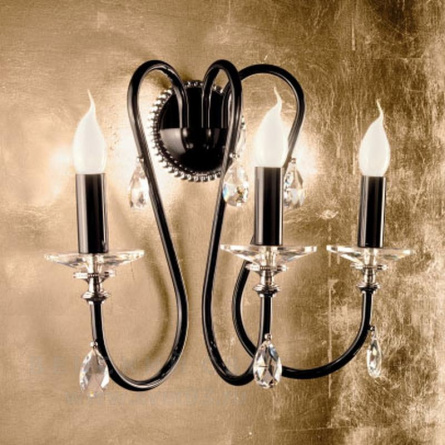 Бра 5390.5031 Effusionidiluce Италия E27 Moira Черный фото 1