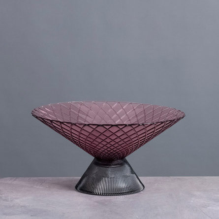 Мебель и интерьер/Вазы Cloyd MESO Vase / Ø25 см - фиолет. стекло (арт.50026) фото 1