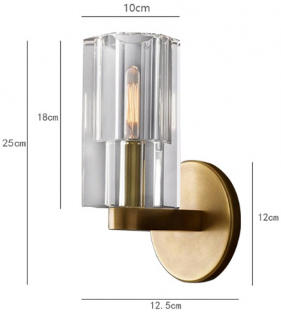 Бра Wall lamp 8816W gold/clear фото 3